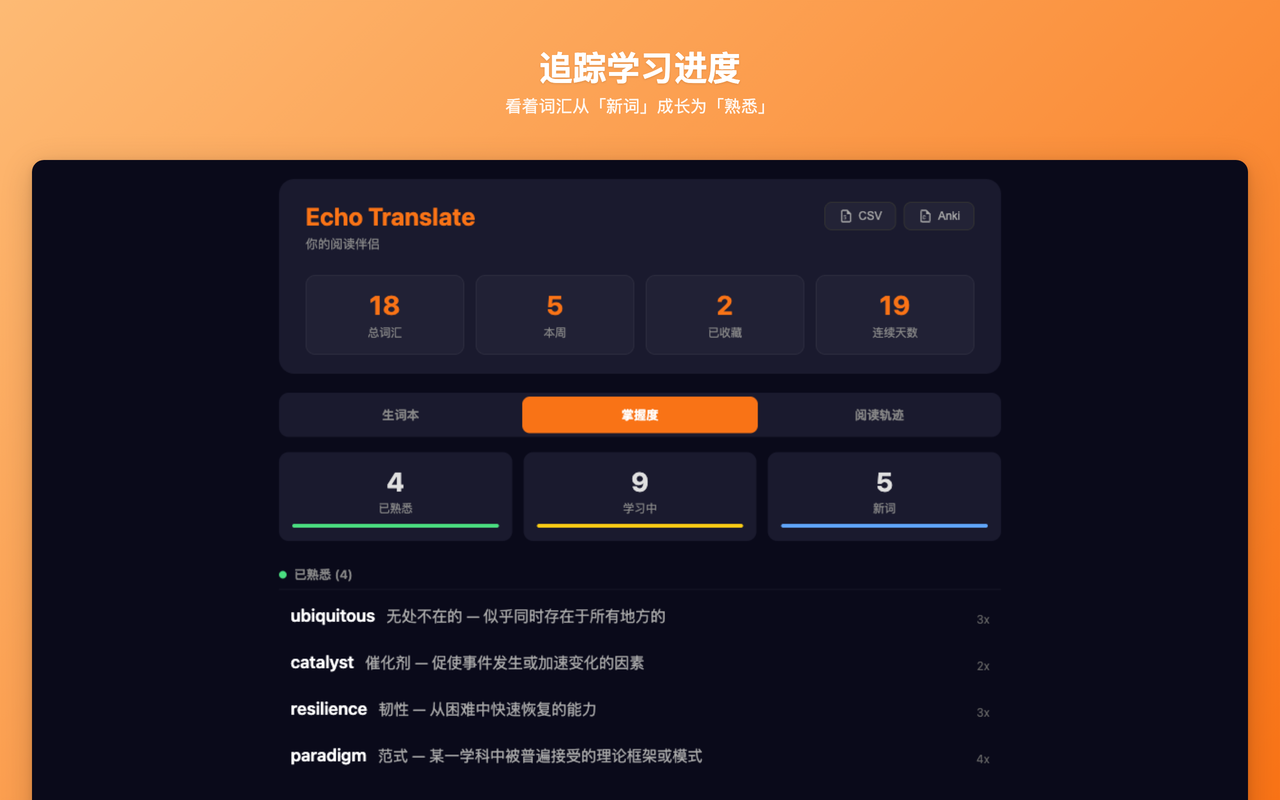 回声翻译 — 你的外语阅读伴侣 - 截图 3
