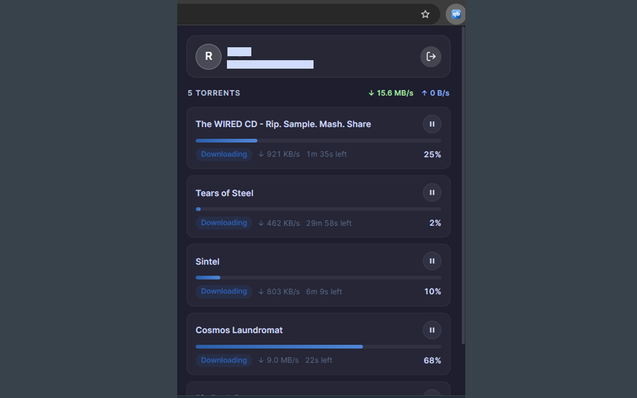 qBittorrent Web UI Companion - 截图 3