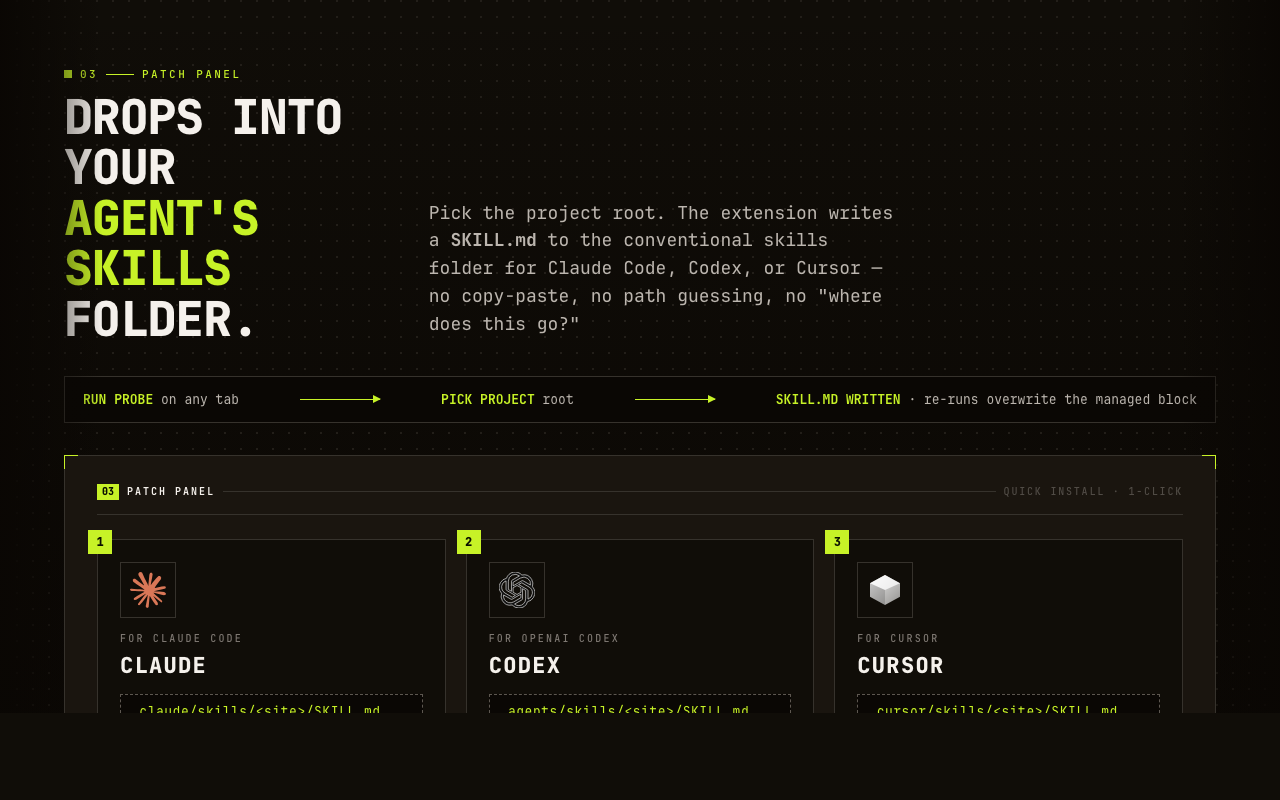 DESIGN.md 提取器 — 为 Claude Code、Cursor 和 Codex 提取设计令牌 - 截图 5