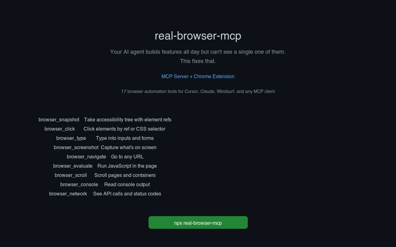 Real Browser MCP - 截图 1