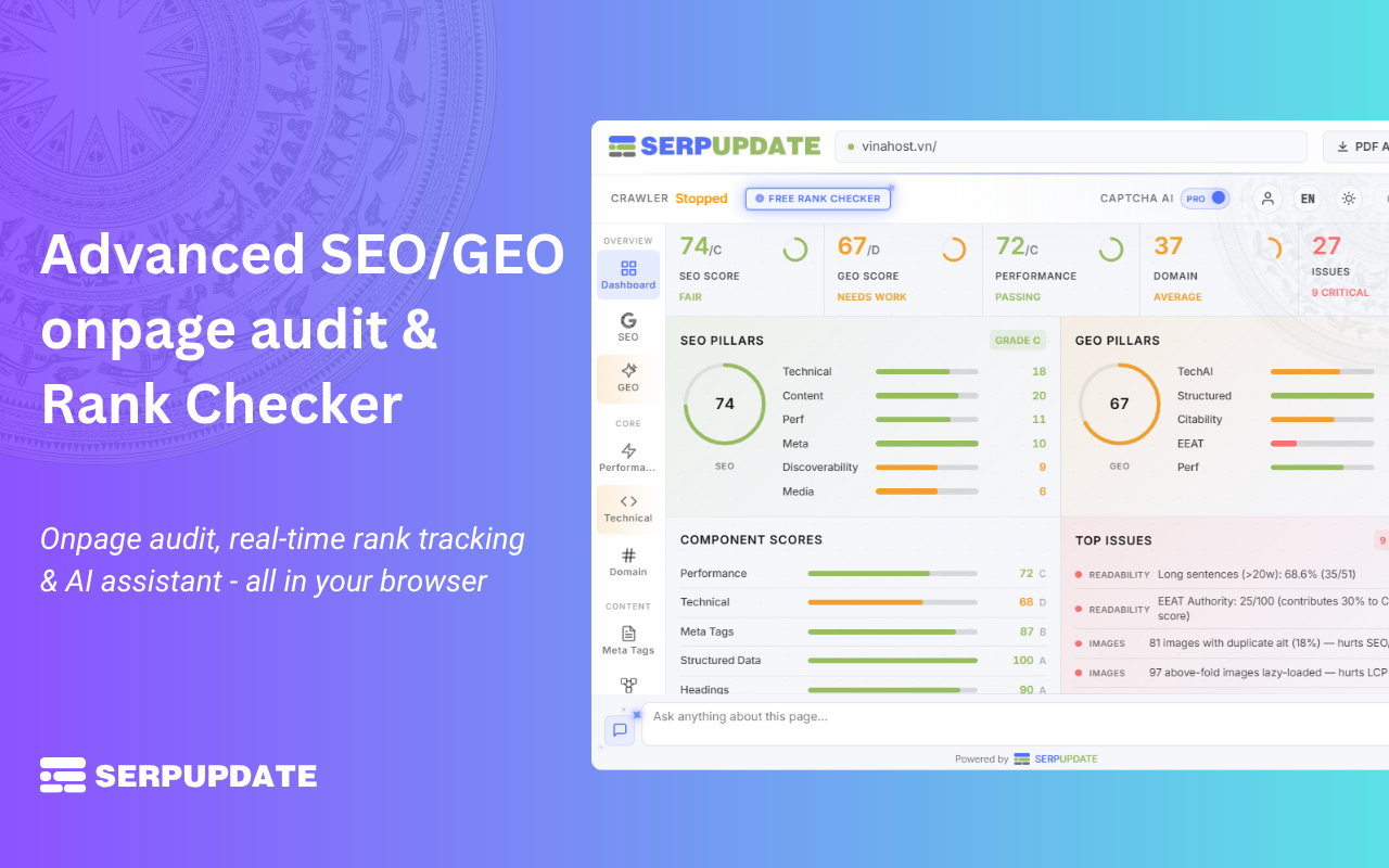Advanced SEO/GEO Audit & Rank Checker - 截图 4