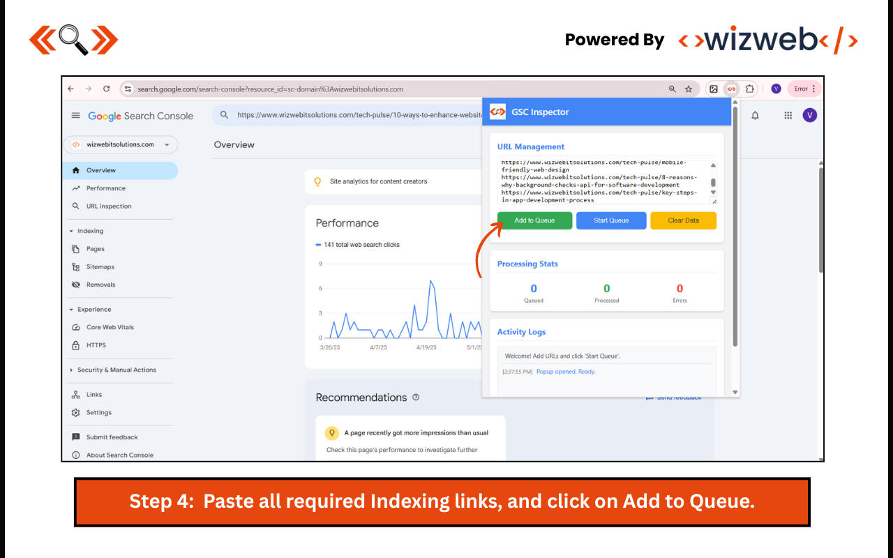 Google Search Console – Bulk URL Indexing Tool - 截图 5