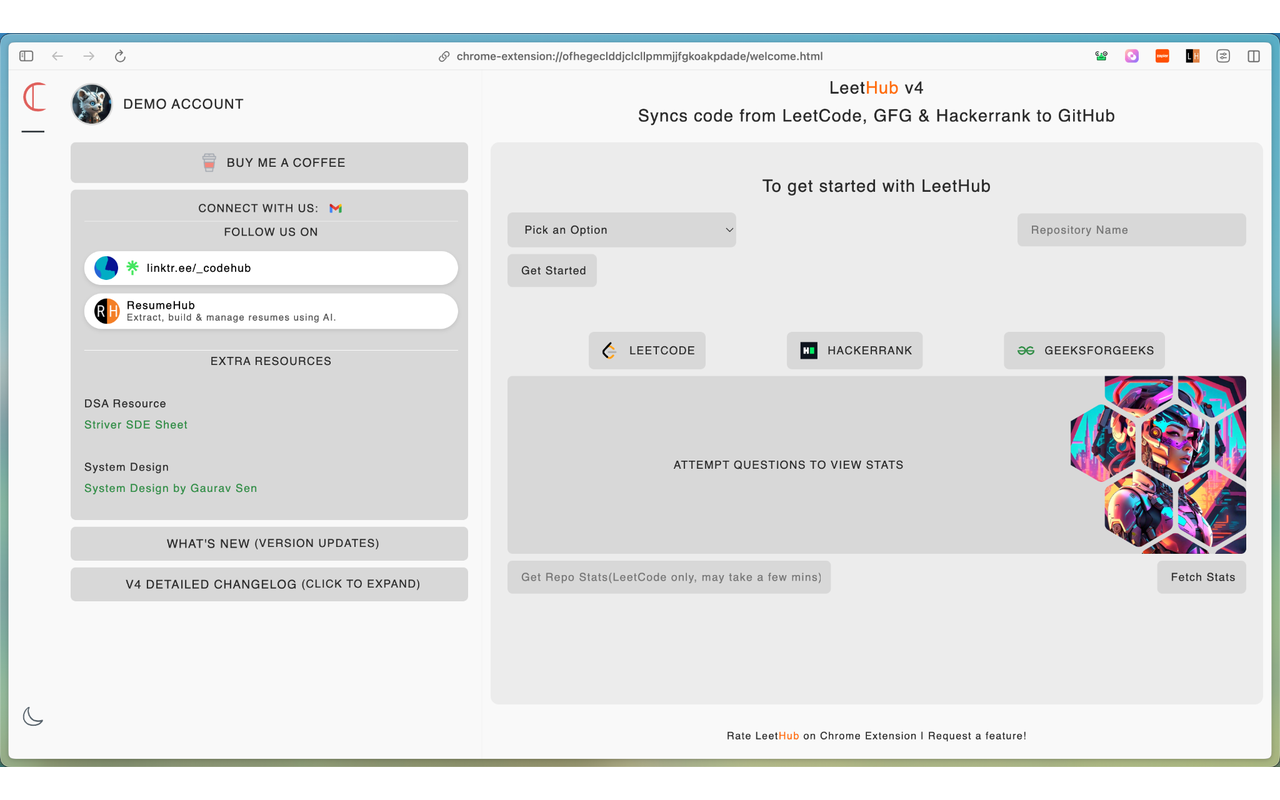LeetHub AI - Sync LeetCode, GFG & HackerRank to GitHub - 截图 4