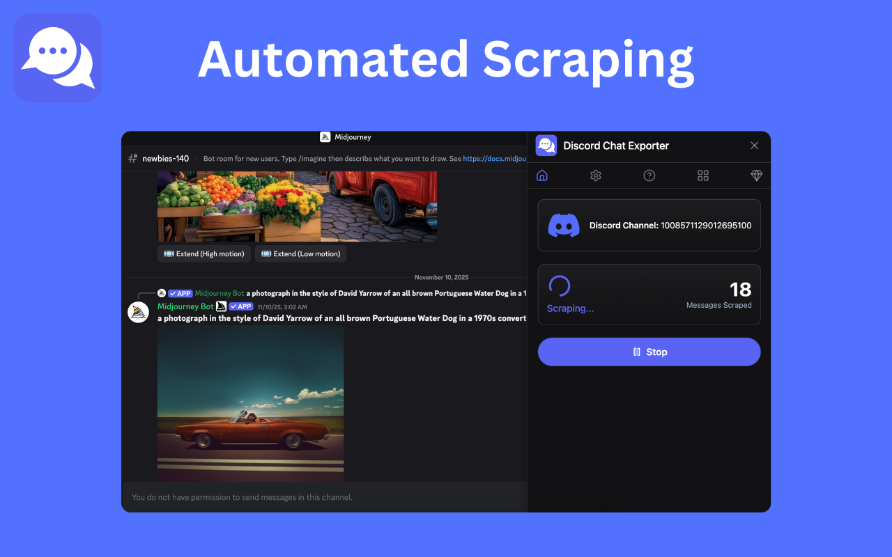 Discord Chat Exporter - Export Discord messages and attachments - 截图 3