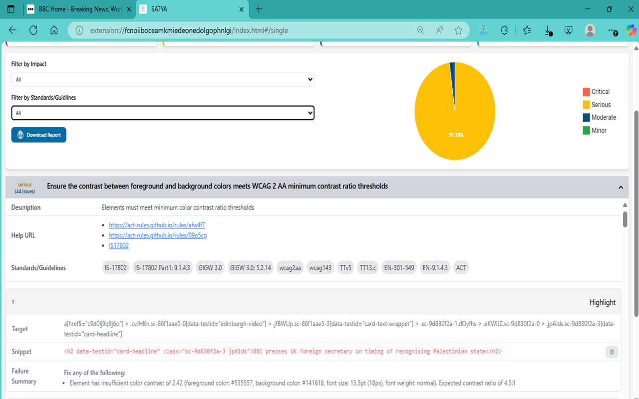 SATYA - Smart Accessibility Testing for Your Application - 截图 3