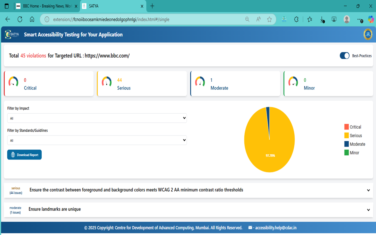 SATYA - Smart Accessibility Testing for Your Application - 截图 6