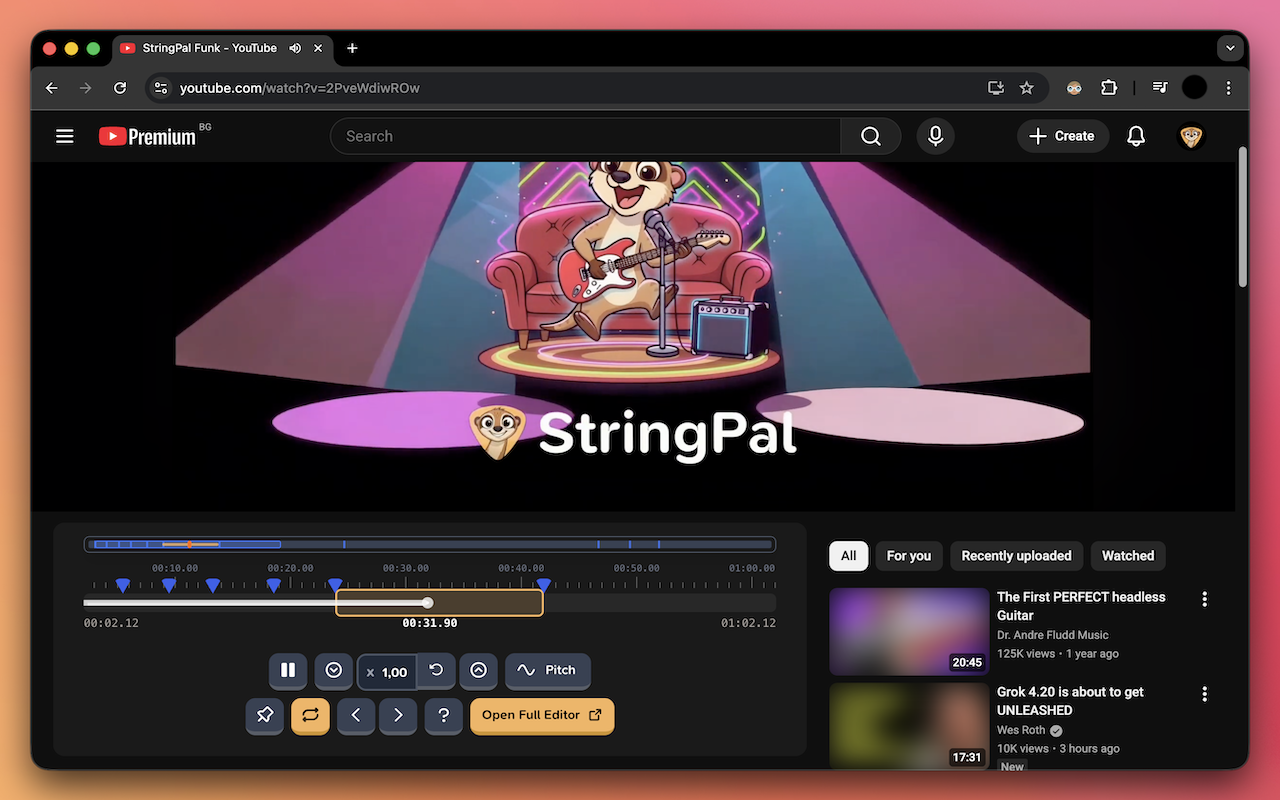 YouTube Looper & Pitch Changer – Free A-B Loop + Transpose - 截图 2