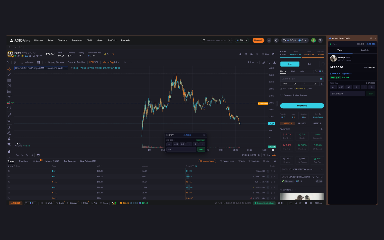 Axiom Paper Trader - 截图 1