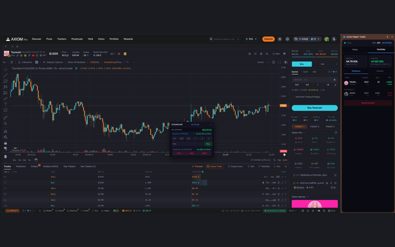 Axiom Paper Trader - 截图 2