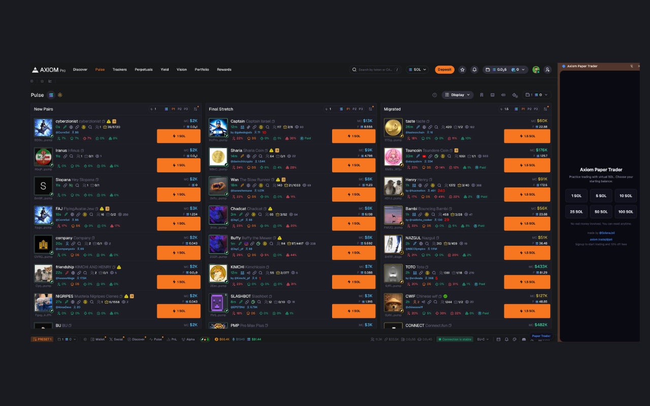 Axiom Paper Trader - 截图 3