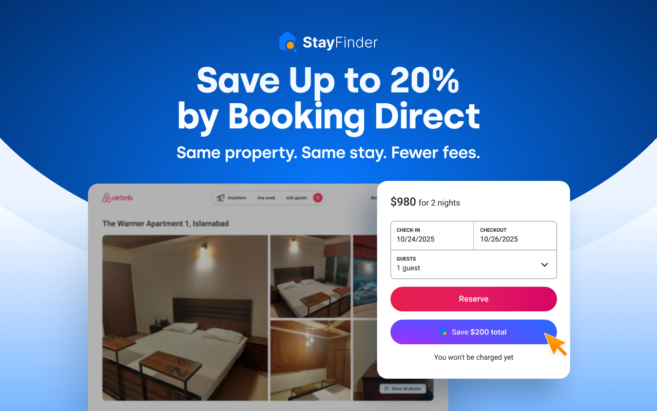 StayFinder - Direct Booking Savings - 截图 1