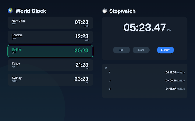 Clock Max - 大闹钟、多计时器、世界时钟、秒表、待办清单 - 截图 1