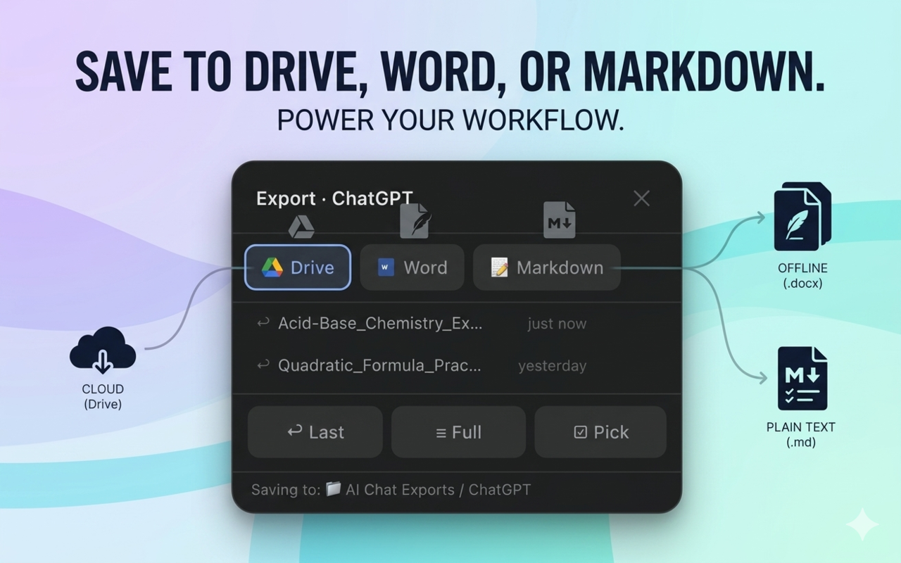 ChatGPT to Google Docs: Export Gemini, Claude (Math, Code) - 截图 5