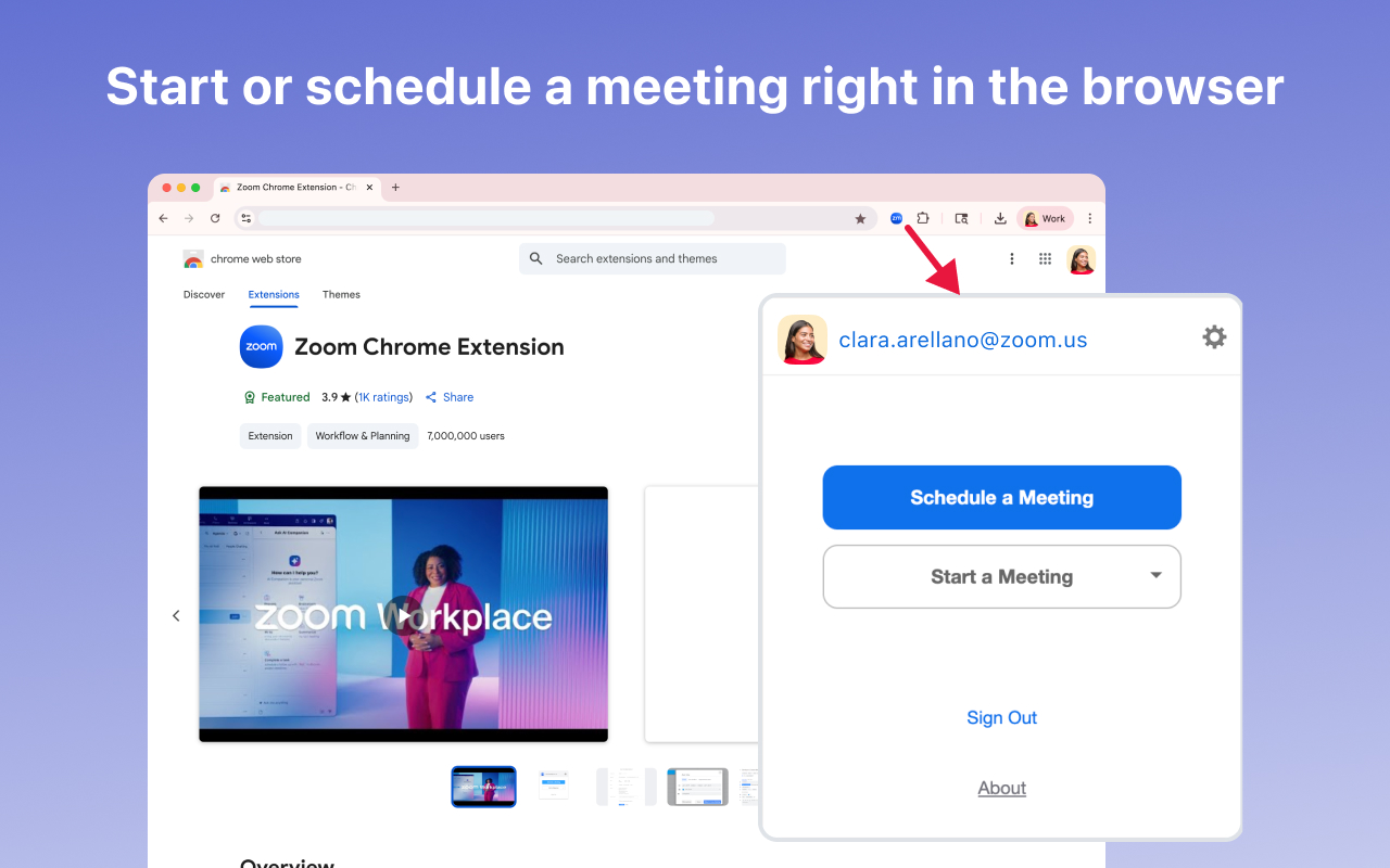 Zoom Chrome Extension - 截图 2