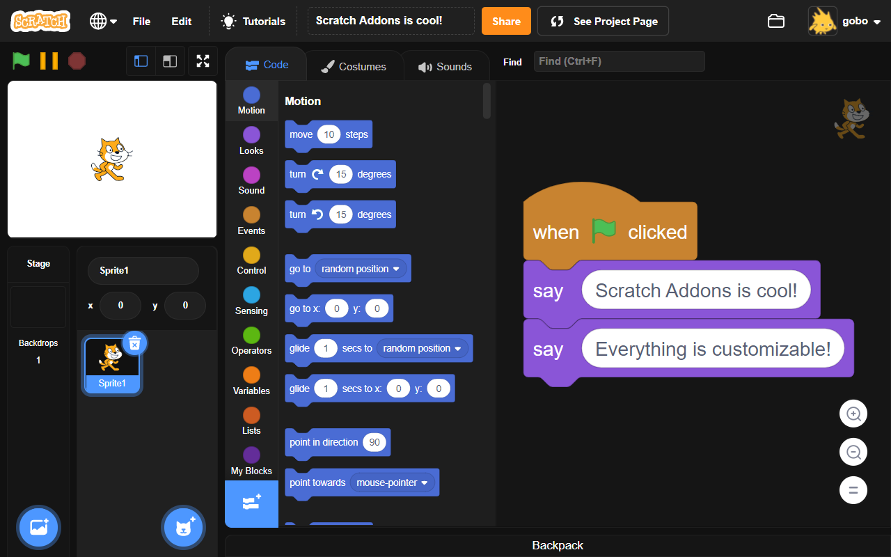 Scratch Addons - 截图 2