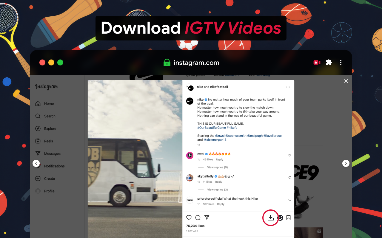 Instagram上快速保存和转发 - 截图 1