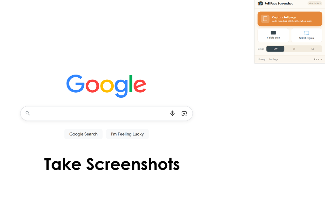 Google Chrome™的完整页面截图 - 截图 1