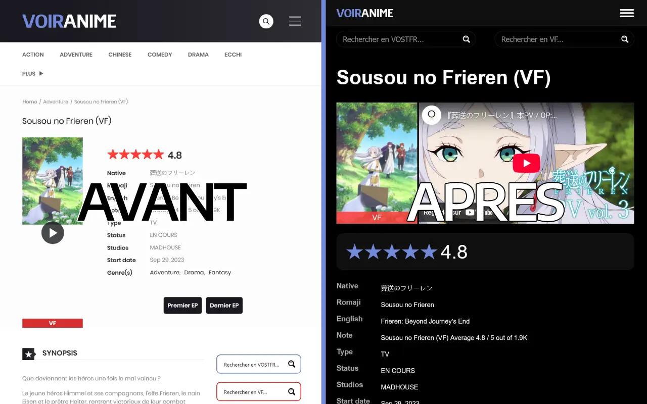 VoirAnime - DarkMod : streaming animes - 截图 4