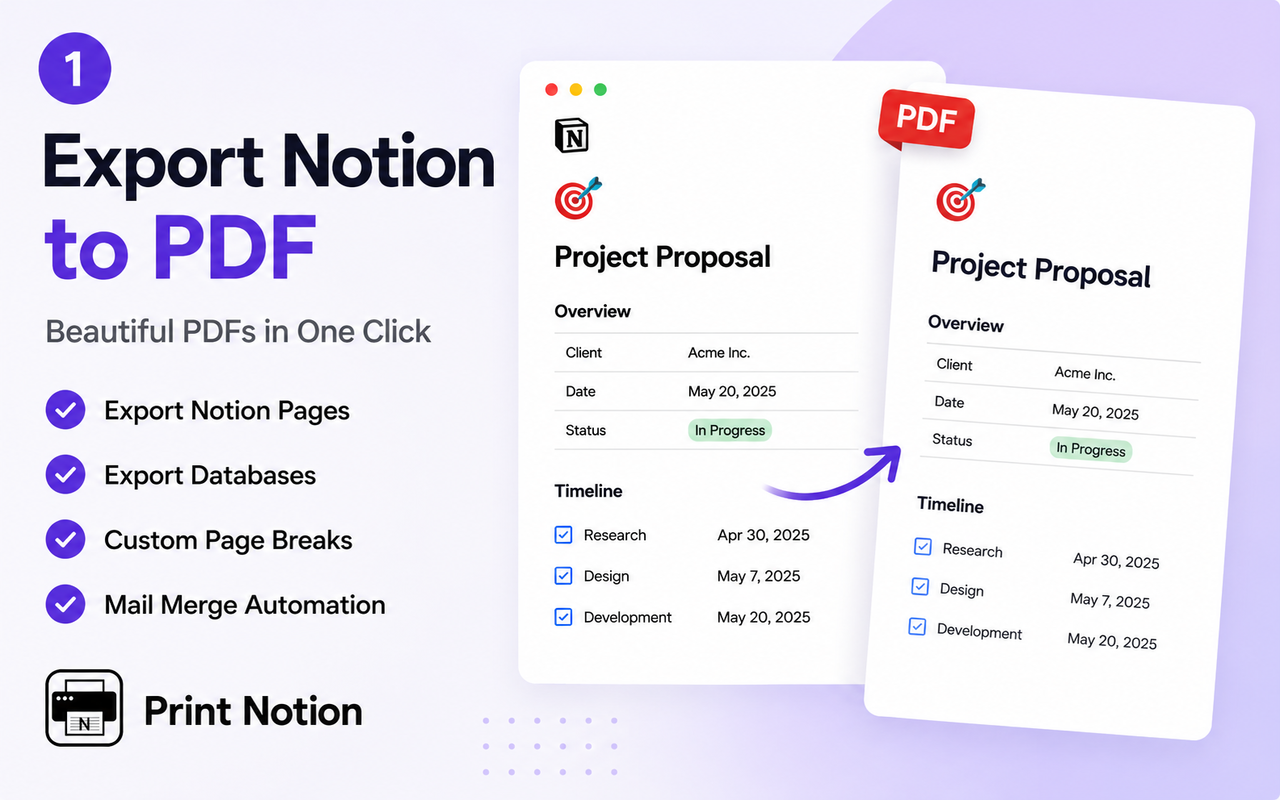 Print Notion - 导出 Notion 为 PDF - 截图 3