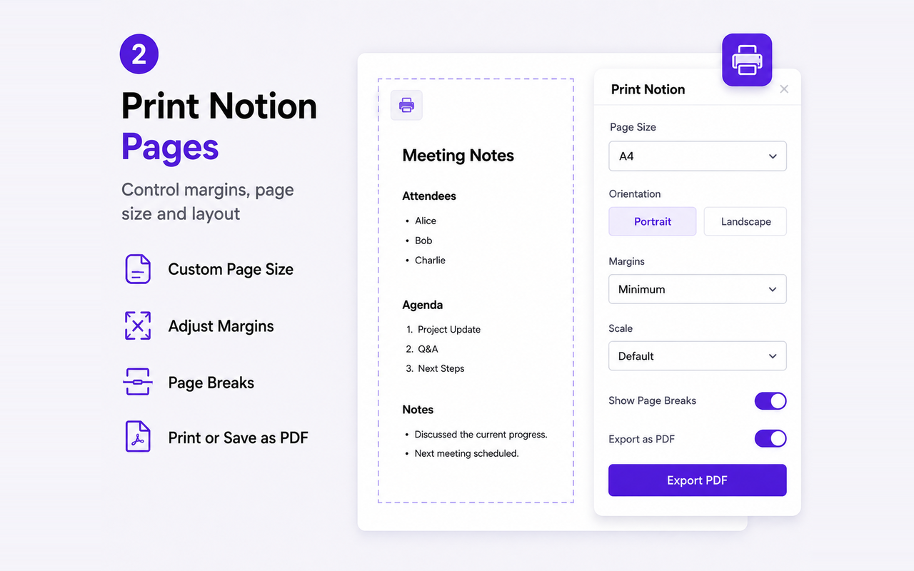 Print Notion - 导出 Notion 为 PDF - 截图 4
