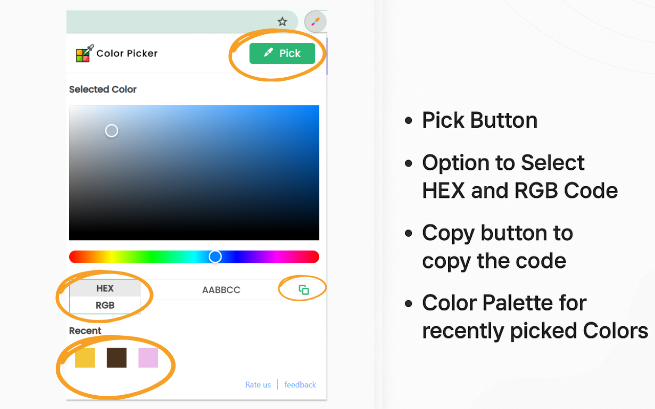 Color Picker for Chrome™ - 截图 2