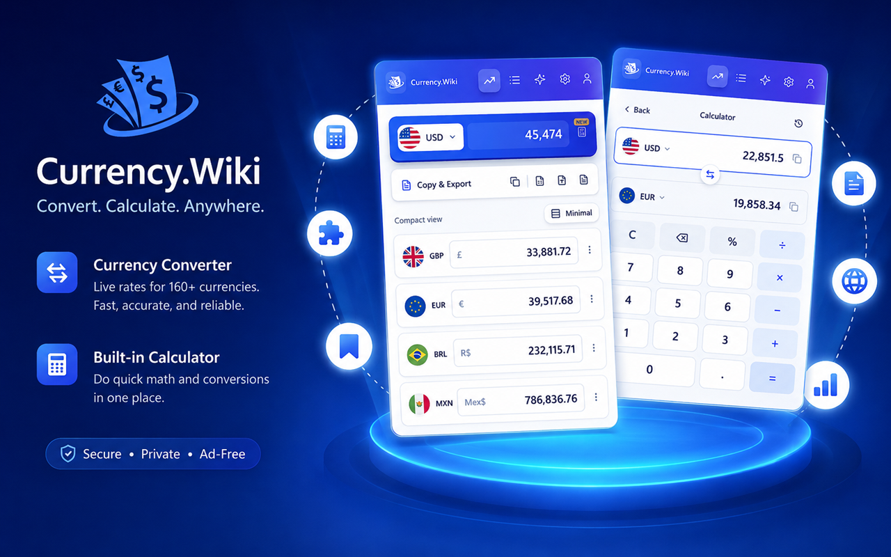 货币转换器计算器和汇率 - Currency.Wiki - 截图 2