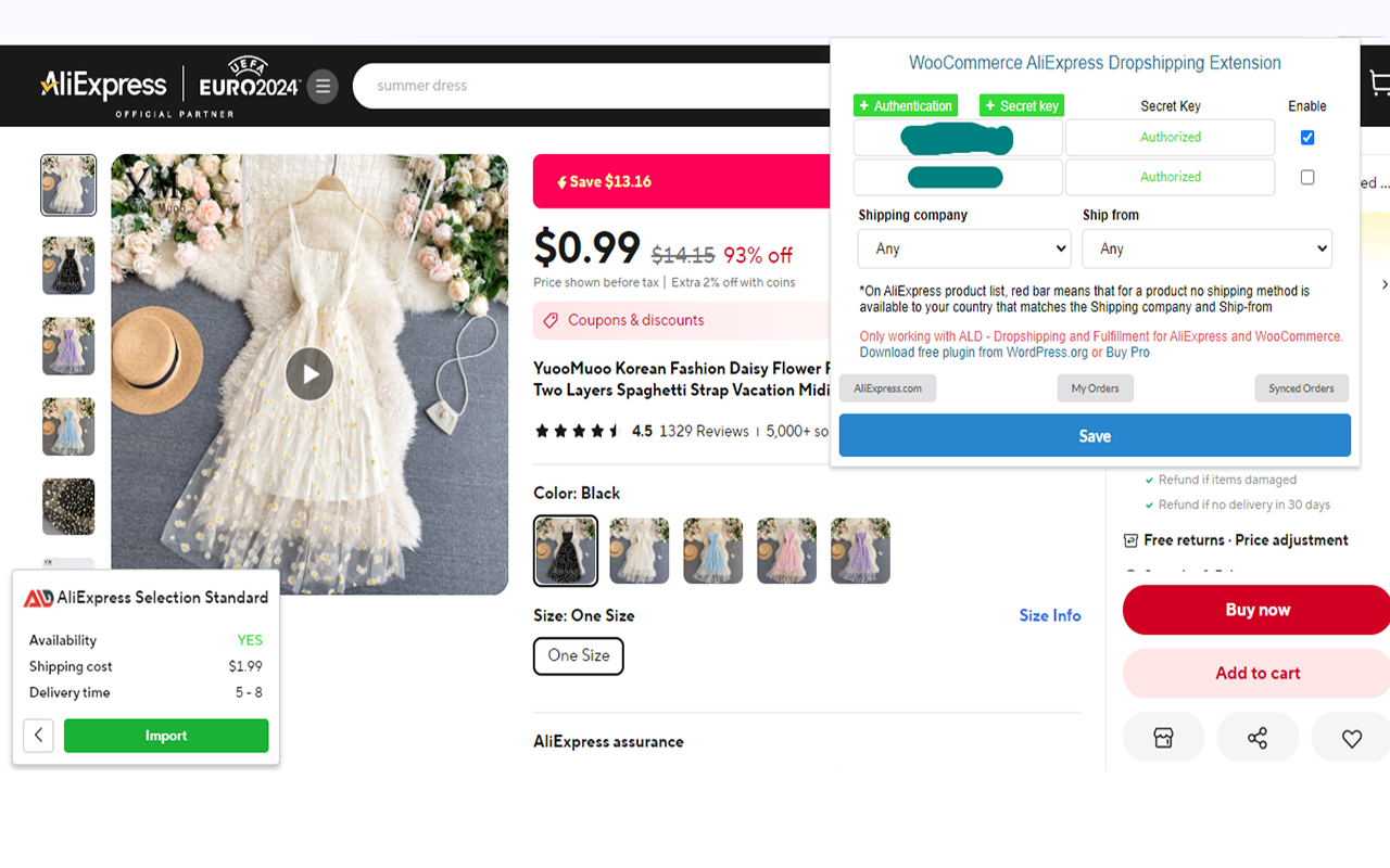 WooCommerce AliExpress Dropshipping Extension - 截图 2