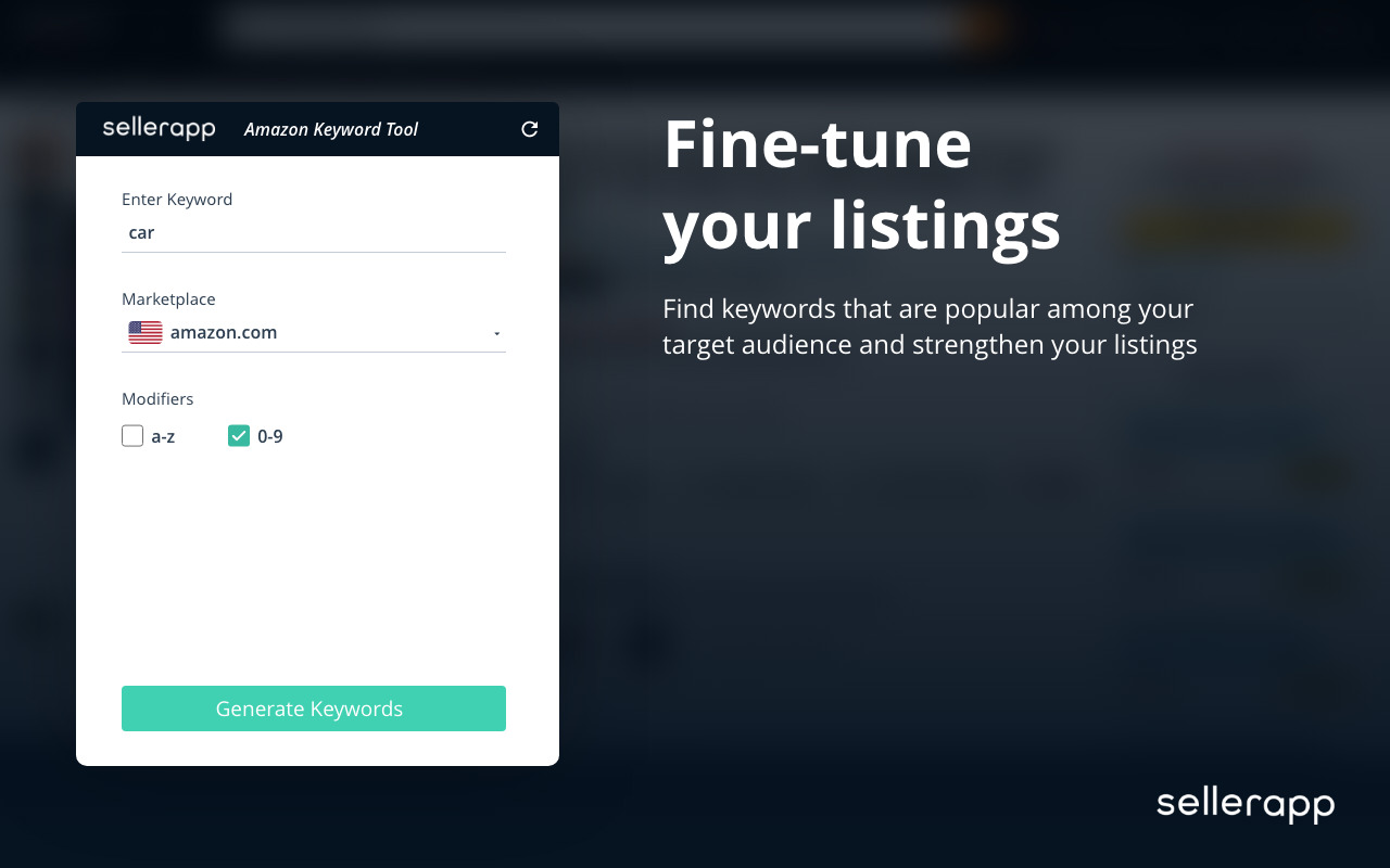 Amazon Keyword Tool for free : SellerApp - 截图 4