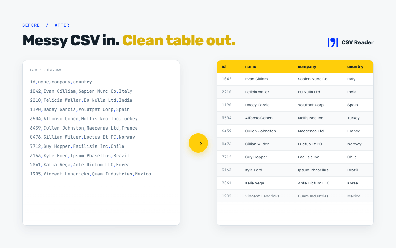 CSV Reader - 截图 2