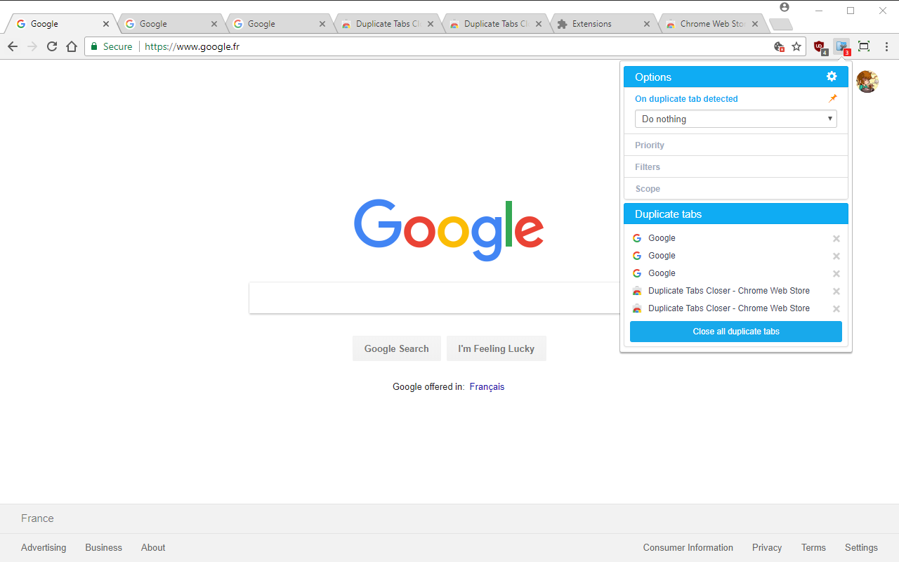 Duplicate Tabs Closer - 截图 3