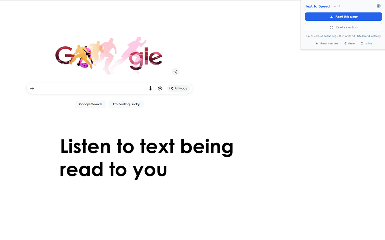 Text to Speech for Google Chrome™ - 截图 1