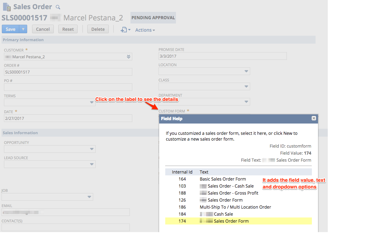 NetSuite Advanced Field Help - 截图 2