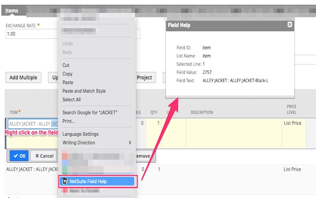 NetSuite Advanced Field Help - 截图 3