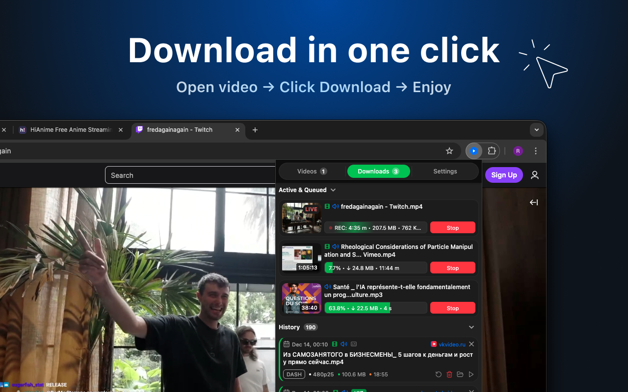 MAX Video Downloader – 下载 HLS、DASH、MP4/WEBM、LIVE - 截图 5