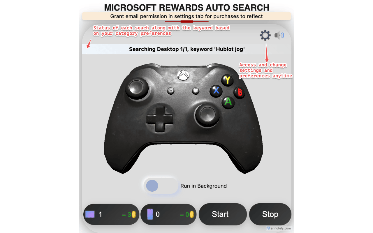 Rewards Auto Search: Automate searches with 1-Click - 截图 5