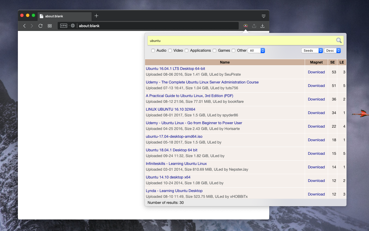 The Pirate Bay Torrent Search - 截图 1