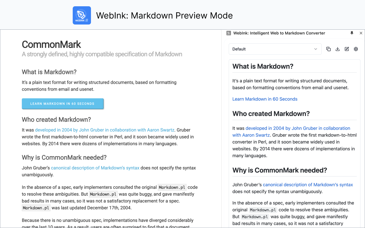WebInk: 智能网页转Markdown工具 - 截图 4