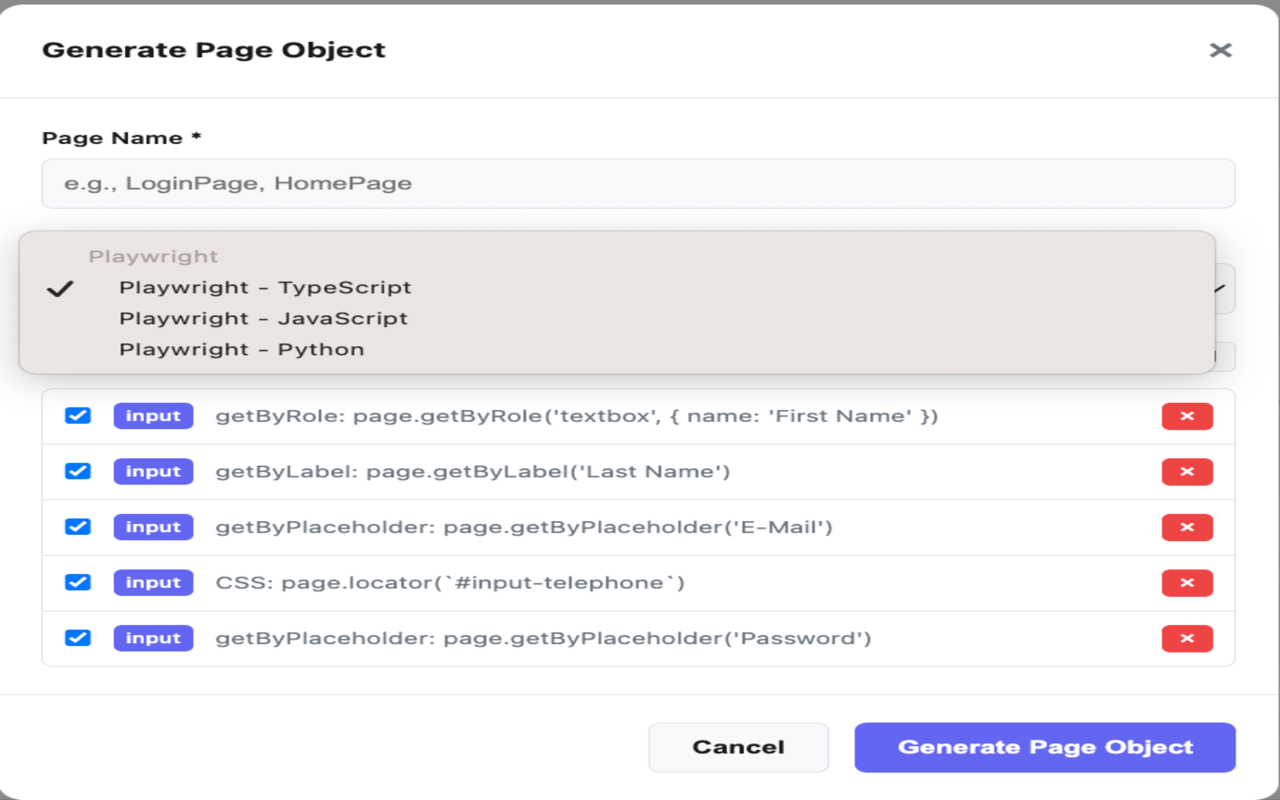 Locator Labs-Playwright, Selenium, Cypress & WebdriverIO Locator Generator - 截图 3