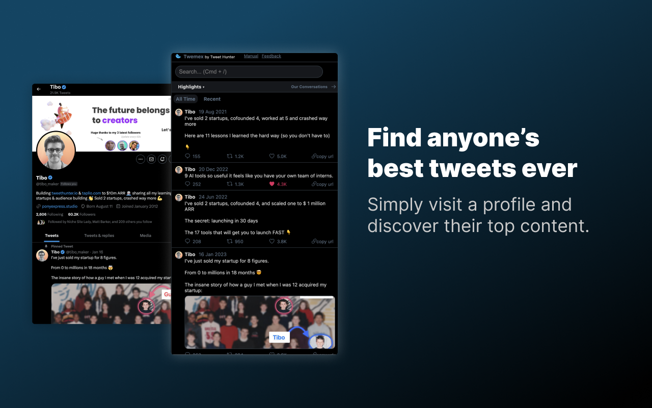 Tweet Hunter X: Sidebar for X - 截图 3