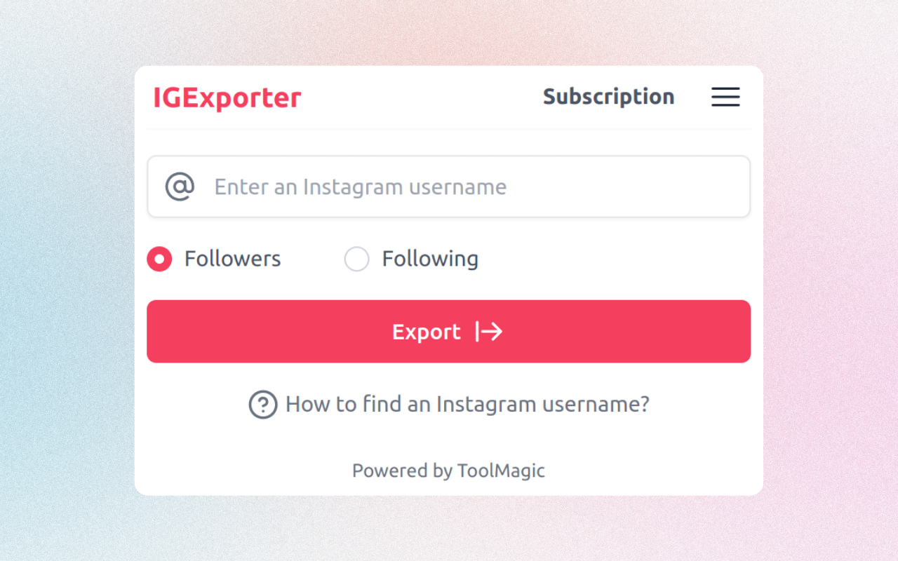IExporter - Instagram™ 粉丝导出工具 - 截图 2