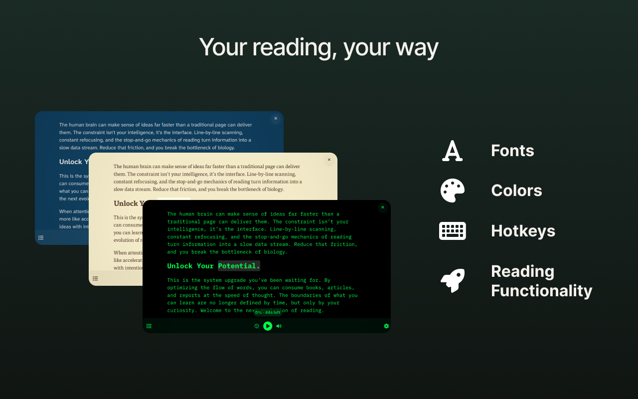 SwiftRead - read faster, learn more - 截图 2