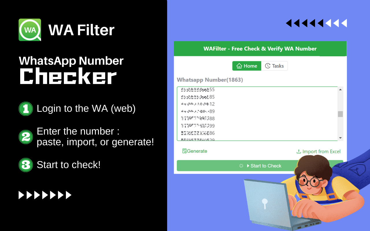 WhatsApp 号码验证工具 – 验证 WhatsApp 是否注册 - 截图 2