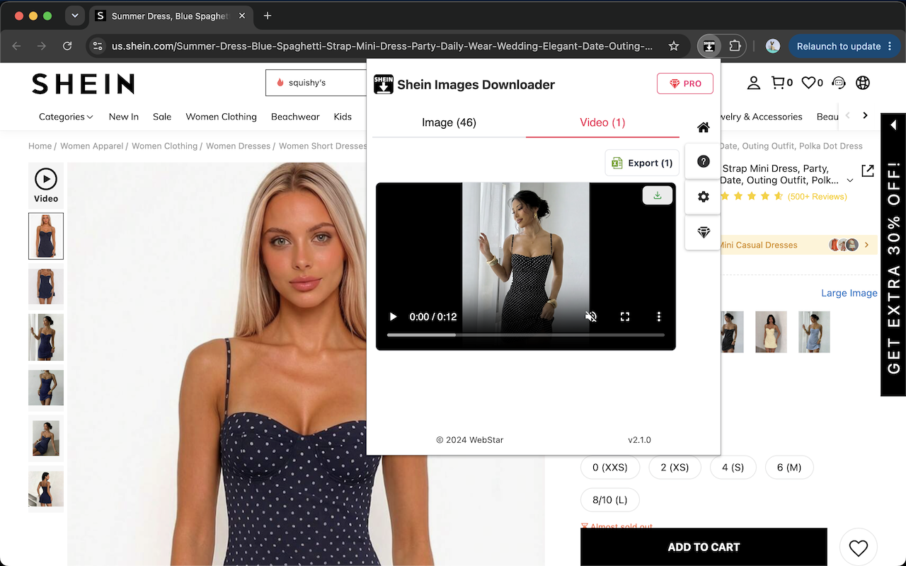 Shein Images Downloader - HD Photos, Videos & Excel Export - 截图 2