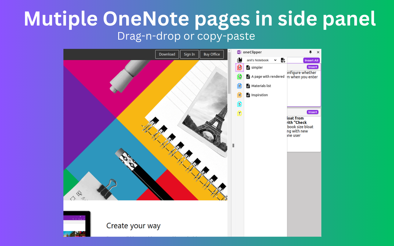 Oneclipper -AI Web剪辑器for OneNote - 截图 2