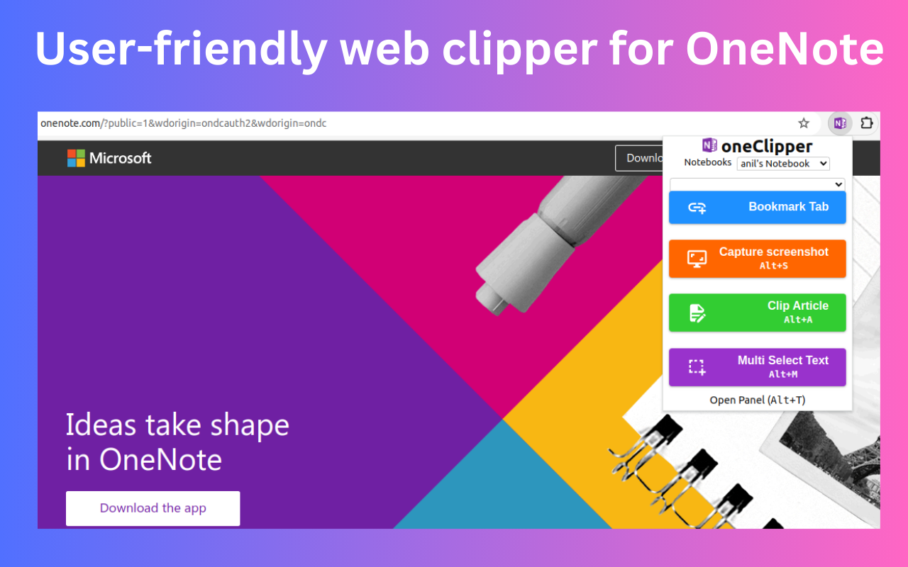 Oneclipper -AI Web剪辑器for OneNote - 截图 4
