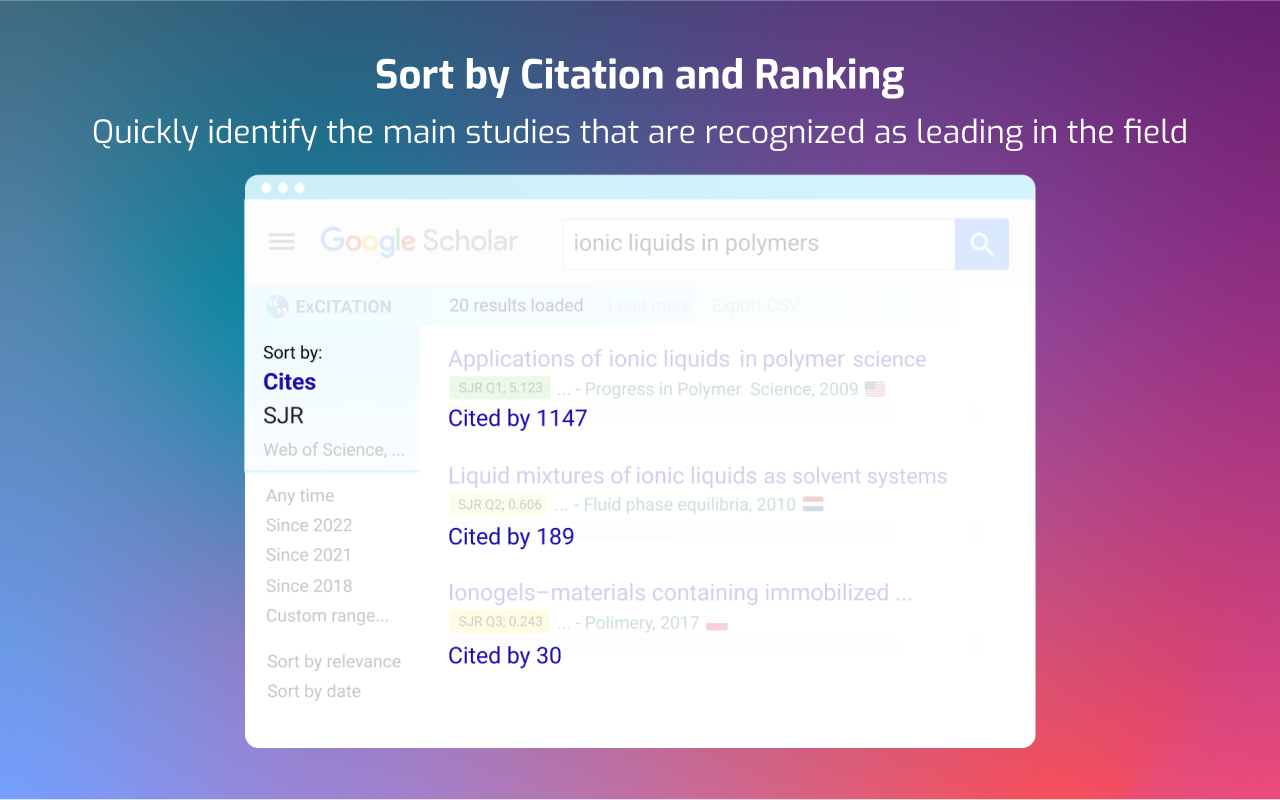 ExCITATION – Journal Ranking & Impact Factor for Google Scholar™ - 截图 4