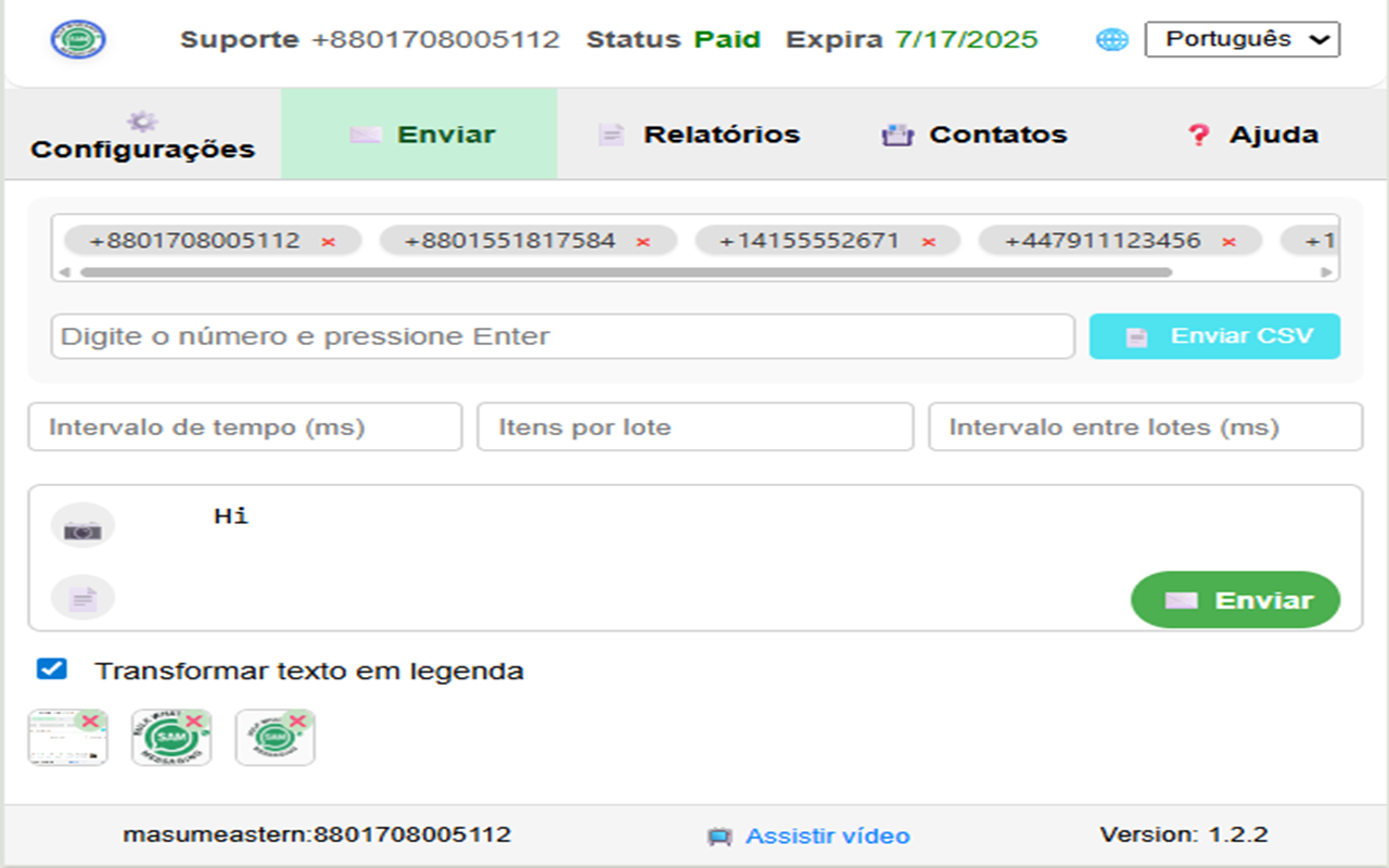 WASender FREE Bulk Messaging Tool - 截图 2