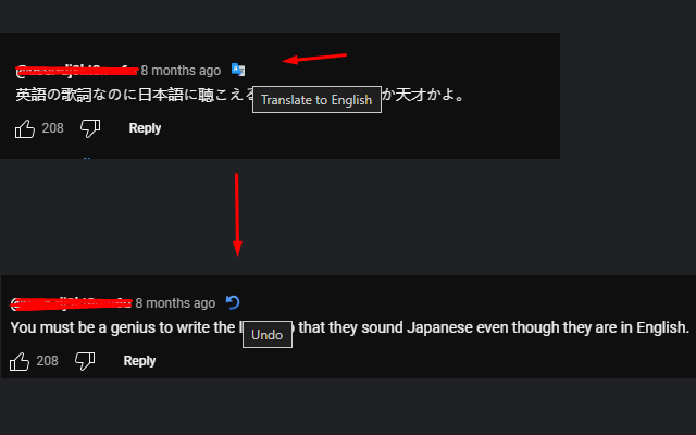YouTube™ Comment Translate Enhanced - 截图 2