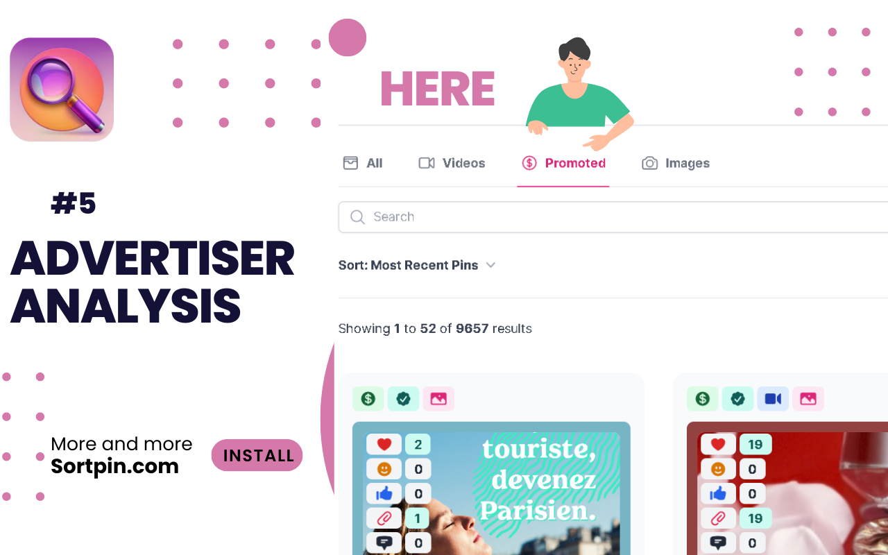 Pinterest sort extension - SortPin.com - 截图 2