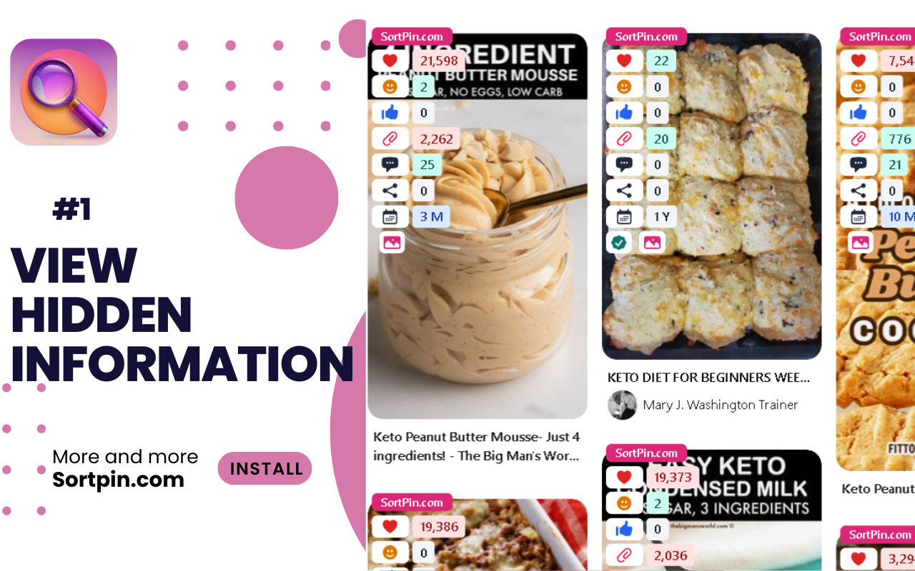 Pinterest sort extension - SortPin.com - 截图 5
